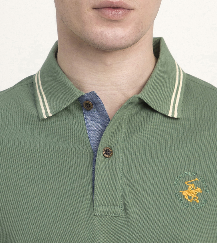 Logo Embroidered Long Sleeves Polo T-Shirt