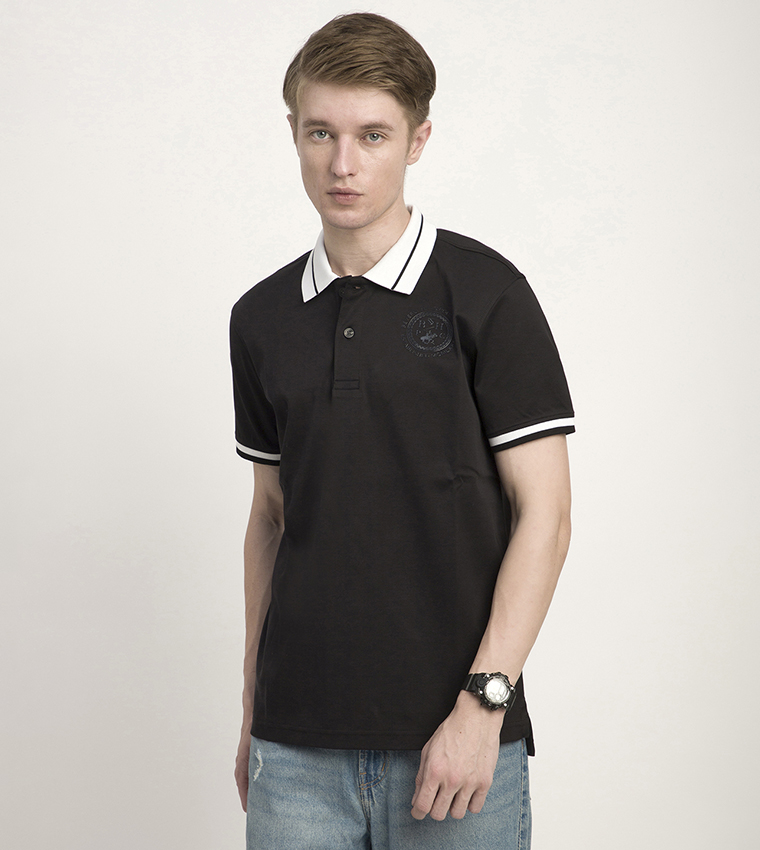 Logo Embroidered Short Sleeves Polo T-Shirt
