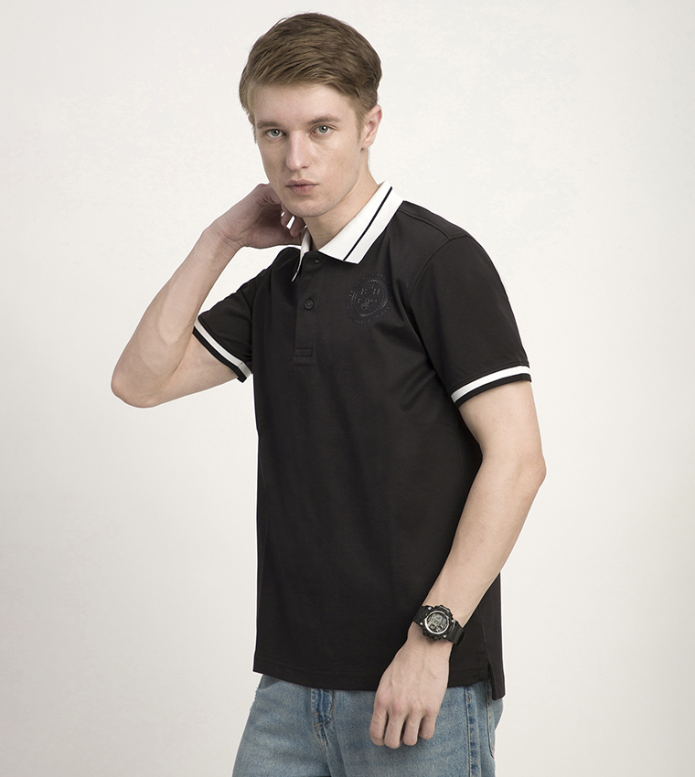 Logo Embroidered Short Sleeves Polo T-Shirt