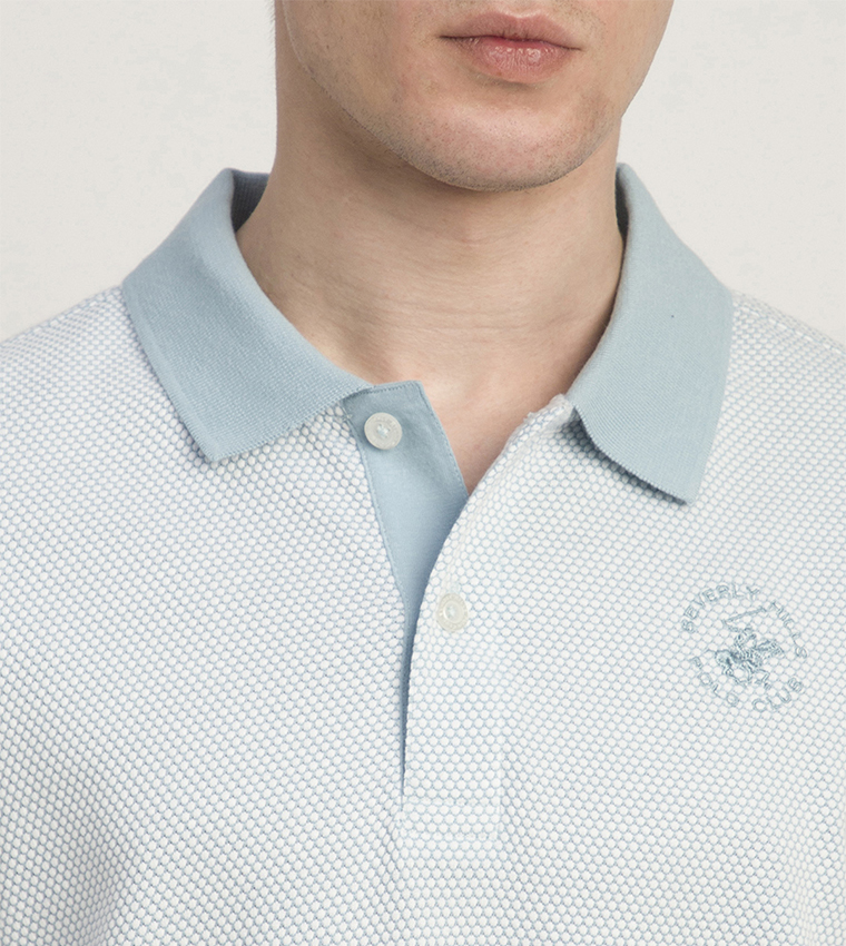 Patterned Short Sleeves Polo T-Shirt