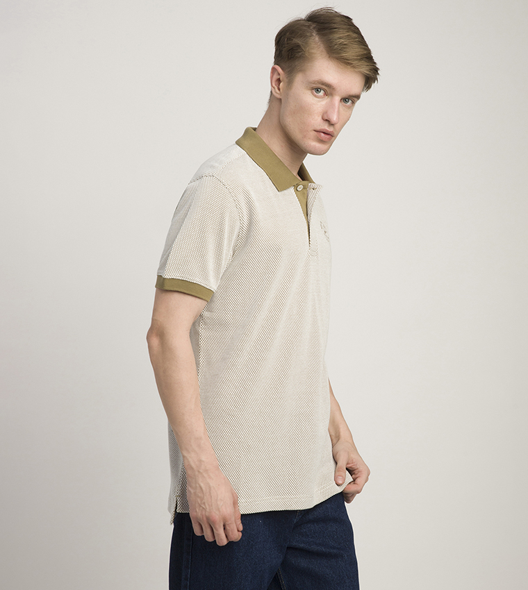 Patterned Short Sleeves Polo T-Shirt