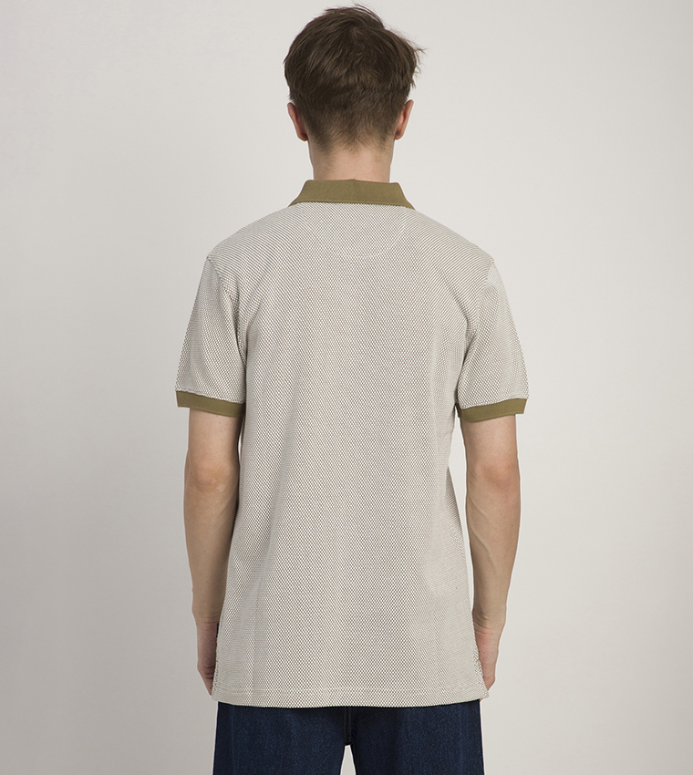 Patterned Short Sleeves Polo T-Shirt