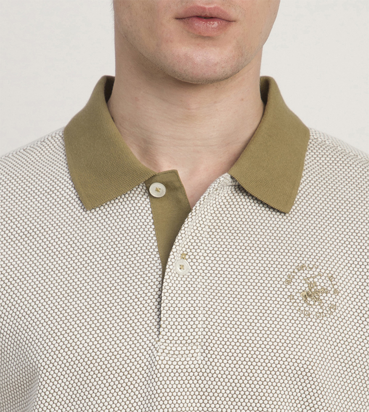 Patterned Short Sleeves Polo T-Shirt