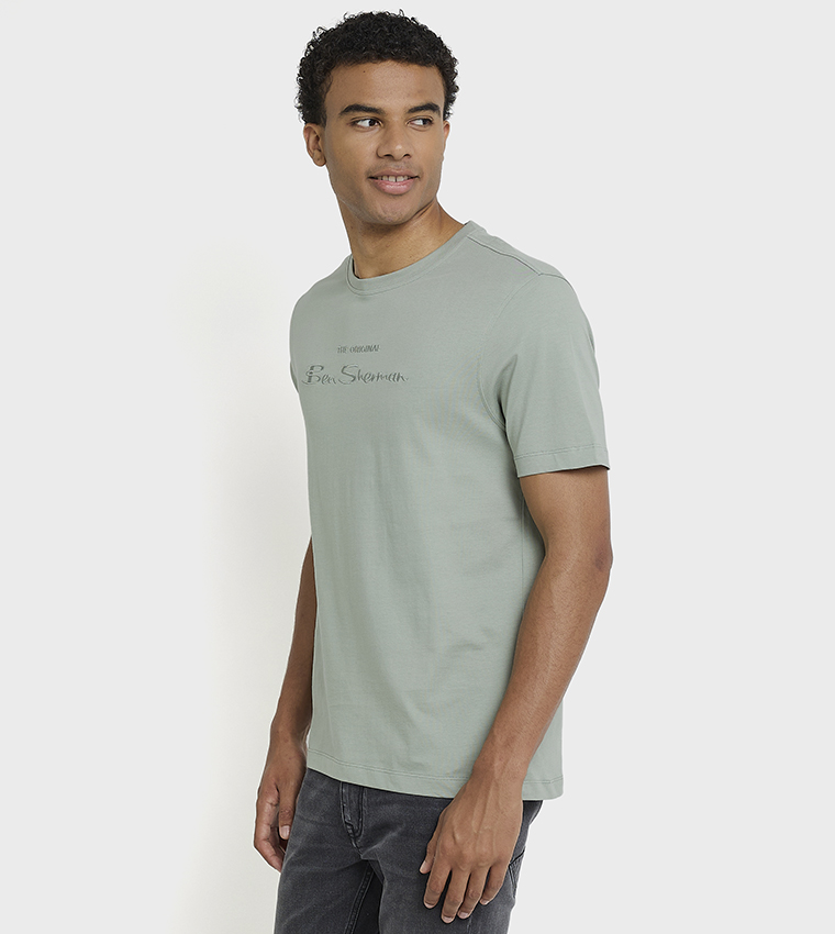 Logo Embroidered Crew Neck T-Shirt