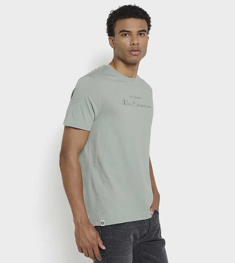 Logo Embroidered Crew Neck T-Shirt