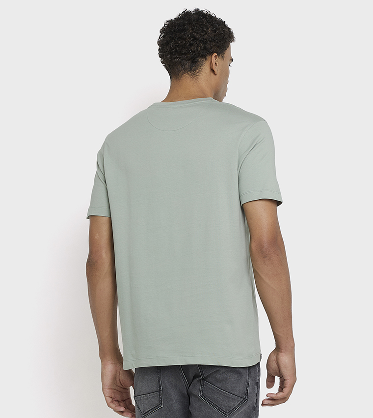 Logo Embroidered Crew Neck T-Shirt