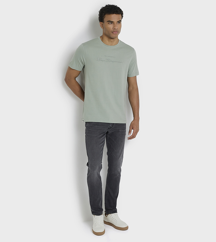 Logo Embroidered Crew Neck T-Shirt