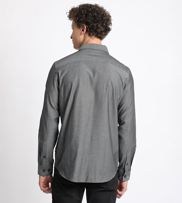 Logo Embroidered Long Sleeves Formal Shirt