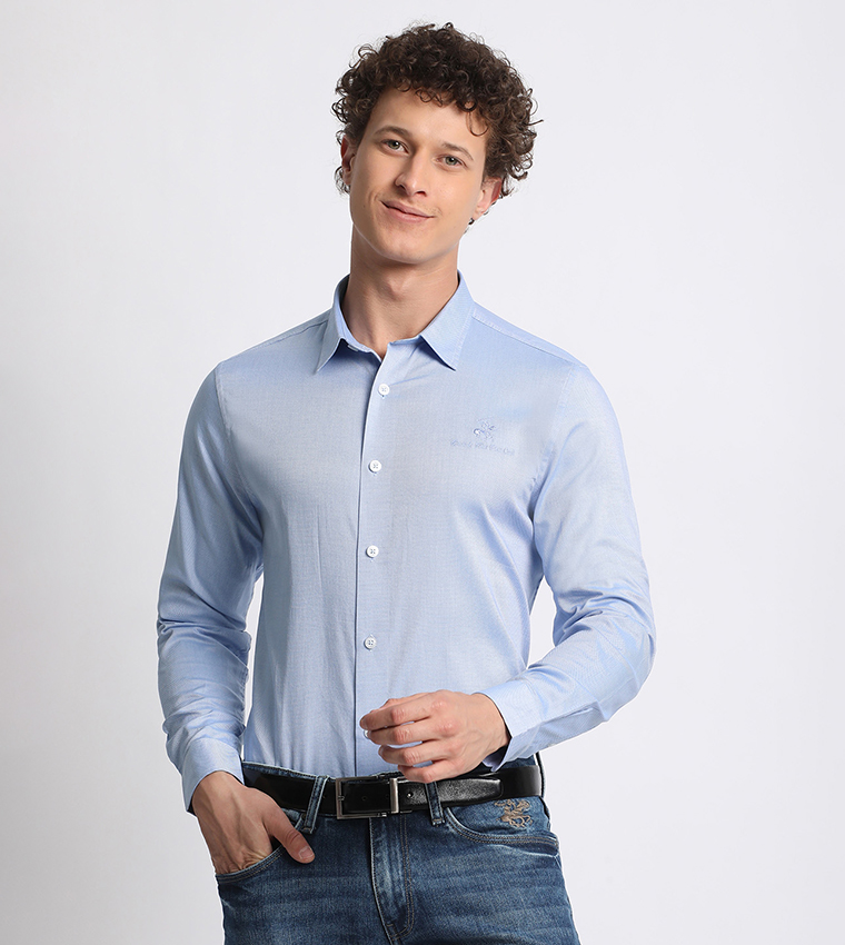 Logo Embroidered Long Sleeves Shirt