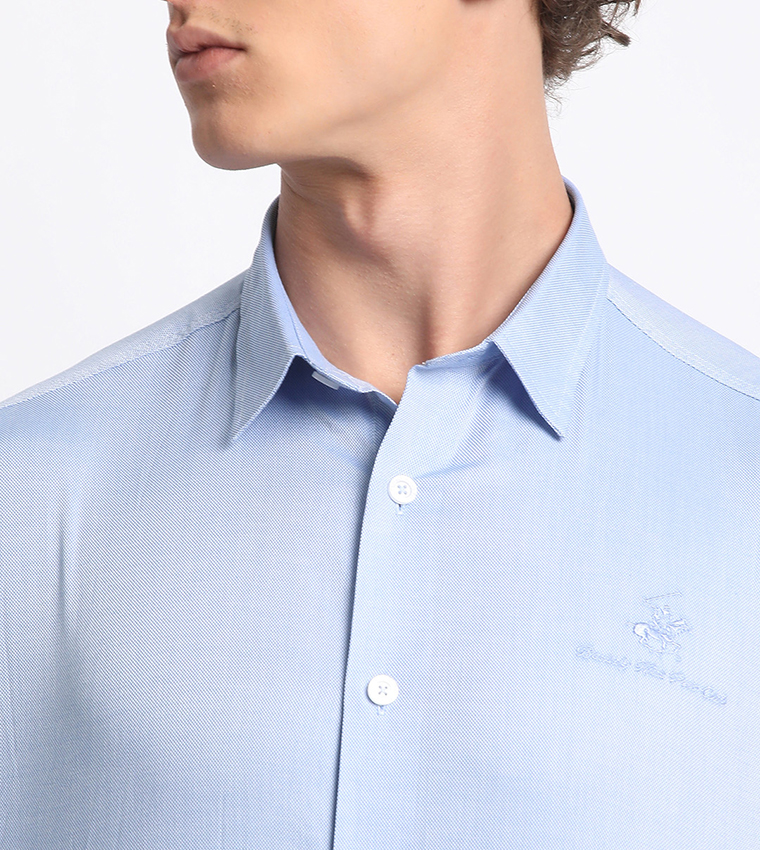 Logo Embroidered Long Sleeves Shirt