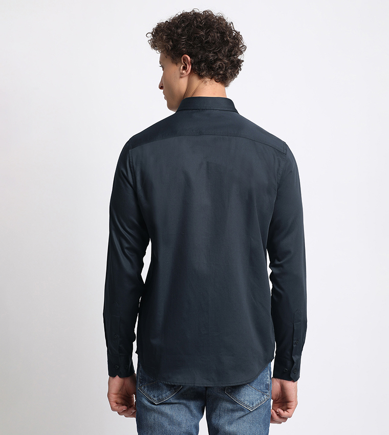 Logo Embroidered Long Sleeves Shirt