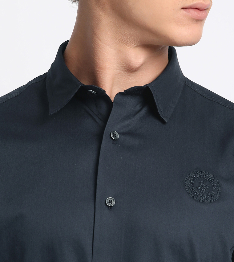 Logo Embroidered Long Sleeves Shirt