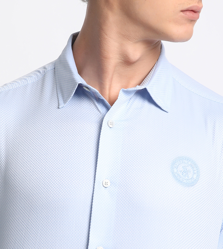 Logo Embroidered Long Sleeves Formal Shirt