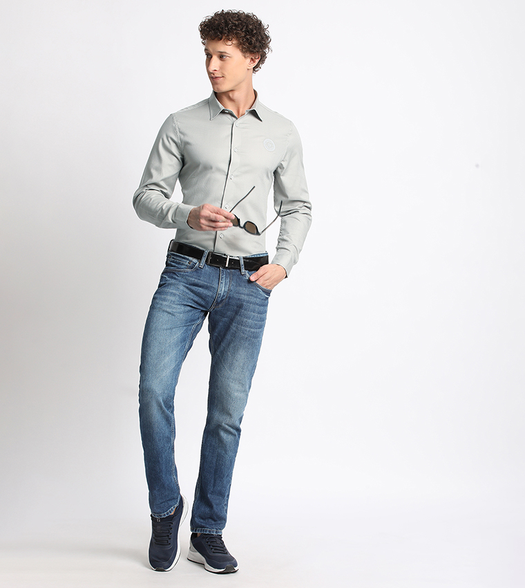 Logo Embroidered Long Sleeves Shirt