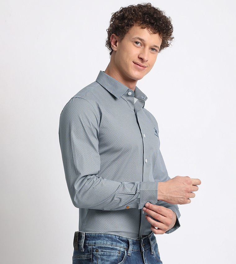 Logo Embroidered Long Sleeves Shirt