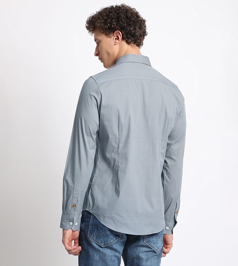Logo Embroidered Long Sleeves Shirt