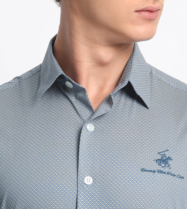 Logo Embroidered Long Sleeves Shirt