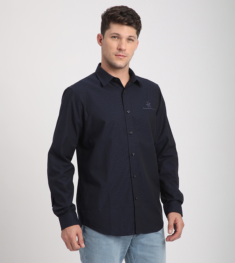 Logo Embroidered Long Sleeves Shirt