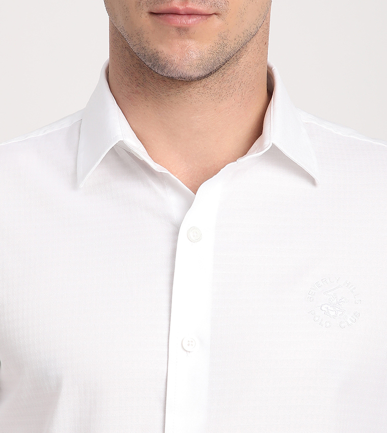 Logo Embroidered Long Sleeves Shirt