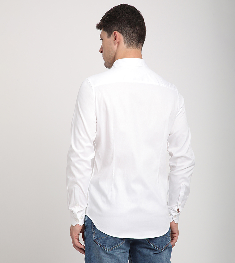 Logo Embroidered Long Sleeves Shirt
