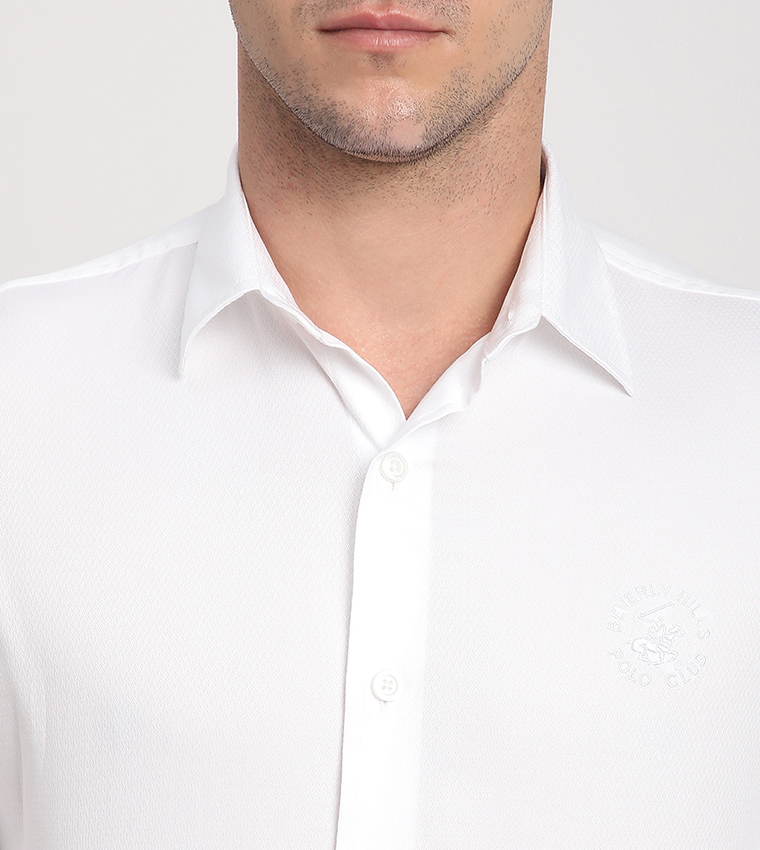 Logo Embroidered Long Sleeves Shirt