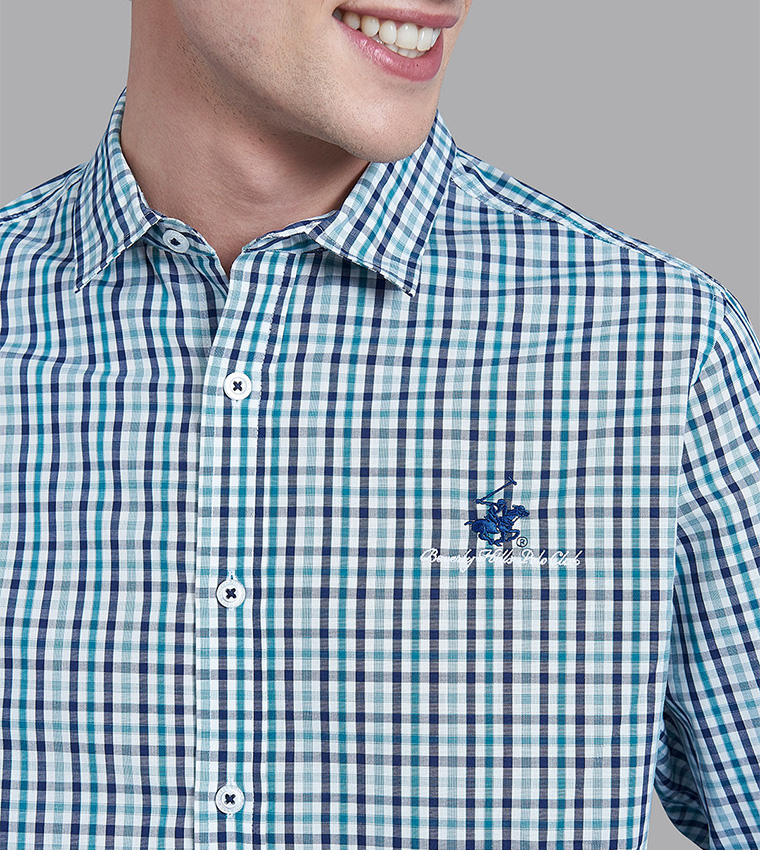 Buy Beverly Hills Polo Club Plaid Check Tailored Fit Shirt In Multiple  Colors | 6thStreet Kuwait