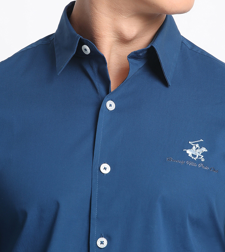 Logo Embroidered Long Sleeves Shirt