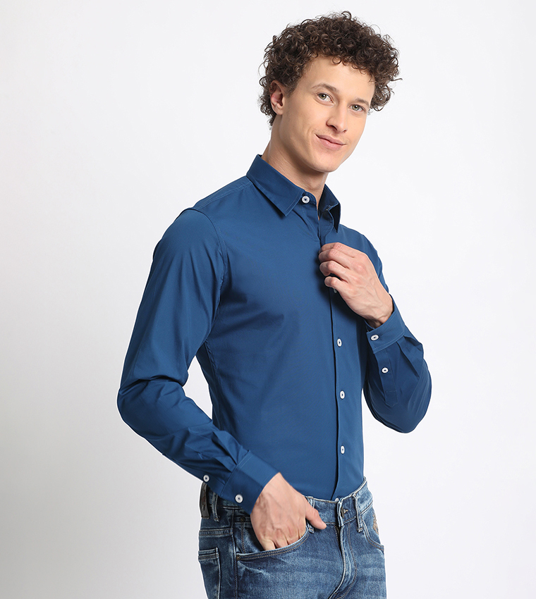 Logo Embroidered Long Sleeves Shirt