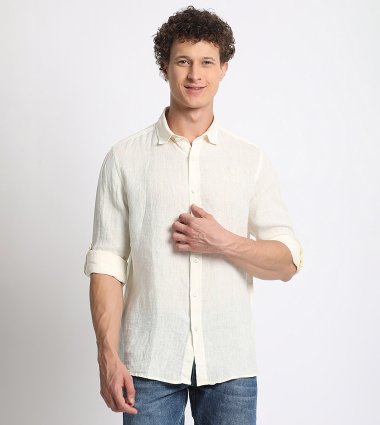 Logo Embroidered Long Sleeves Shirt