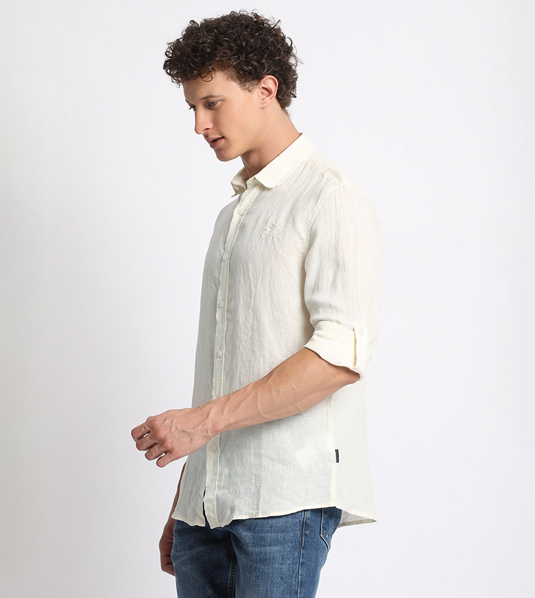 Logo Embroidered Long Sleeves Shirt
