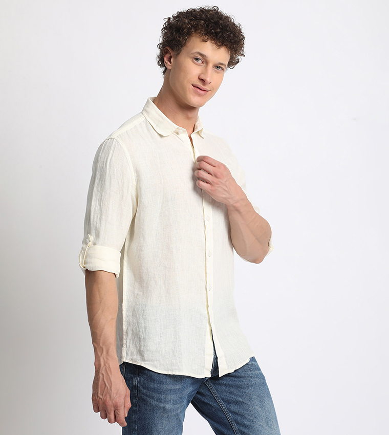 Logo Embroidered Long Sleeves Shirt