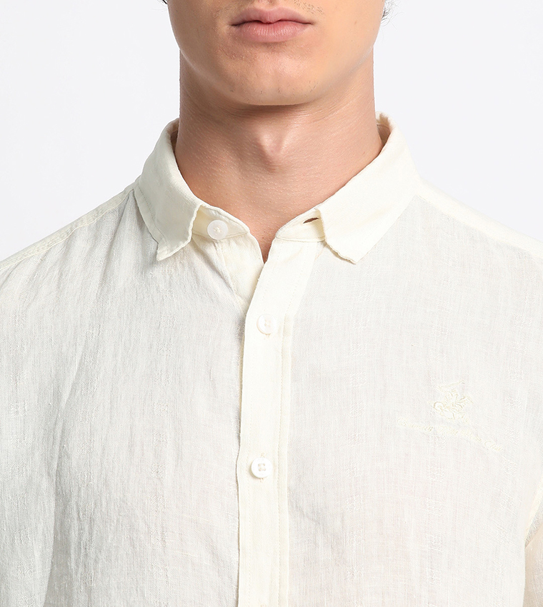 Logo Embroidered Long Sleeves Shirt