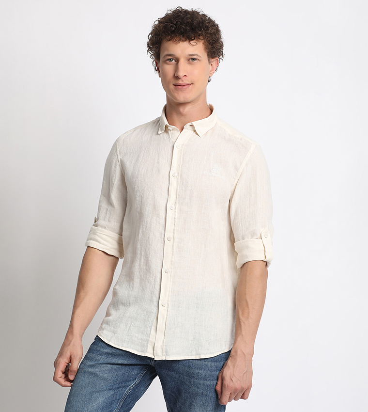 Logo Embroidered Long Sleeves Shirt