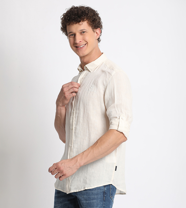 Logo Embroidered Long Sleeves Shirt