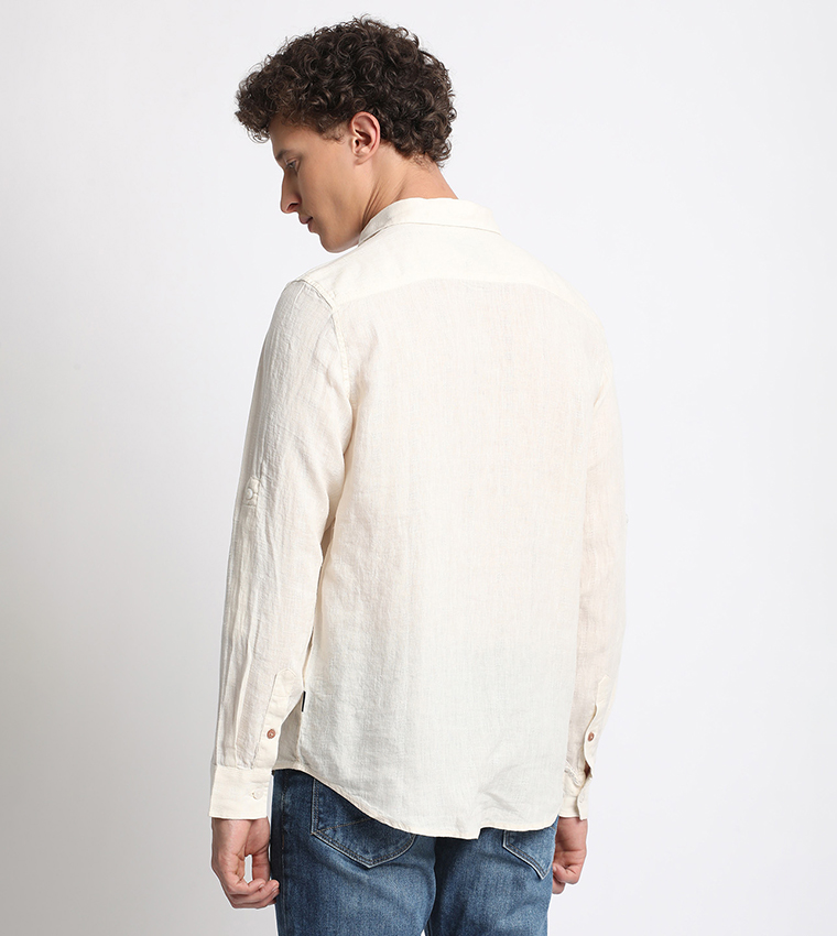 Logo Embroidered Long Sleeves Shirt