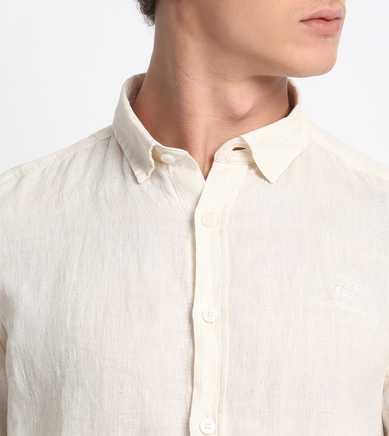 Logo Embroidered Long Sleeves Shirt