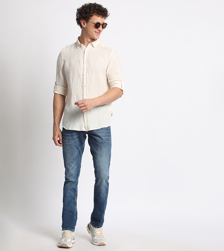 Logo Embroidered Long Sleeves Shirt