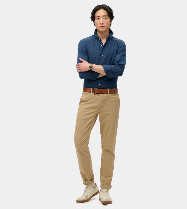 Solid Long Sleeves Linen Shirt