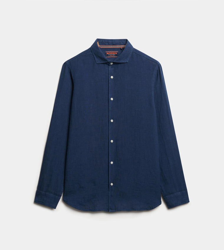 Solid Long Sleeves Linen Shirt