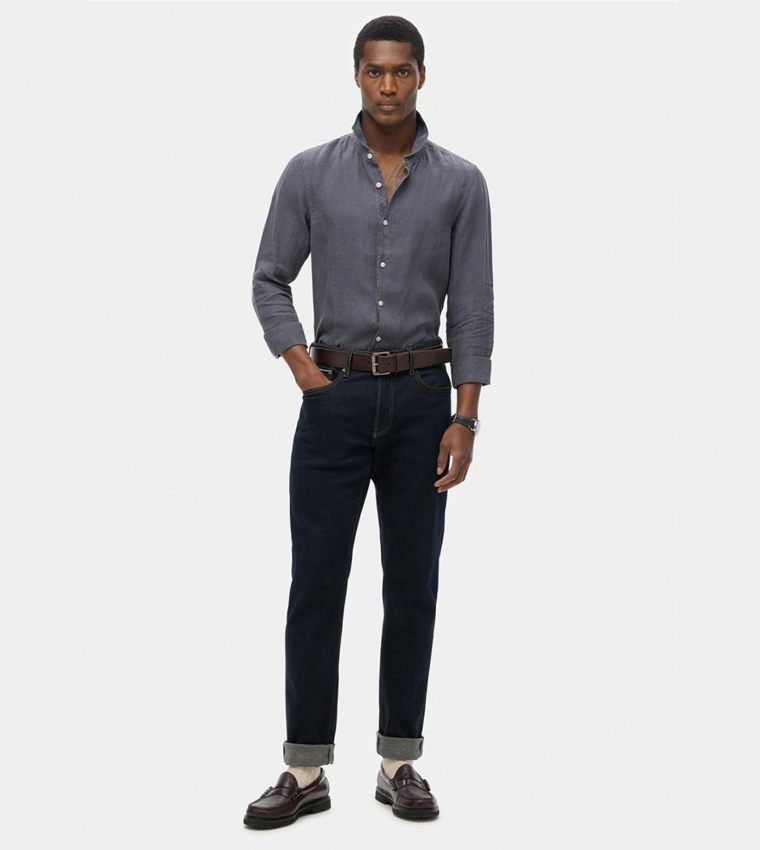 Solid Long Sleeves Linen Shirt