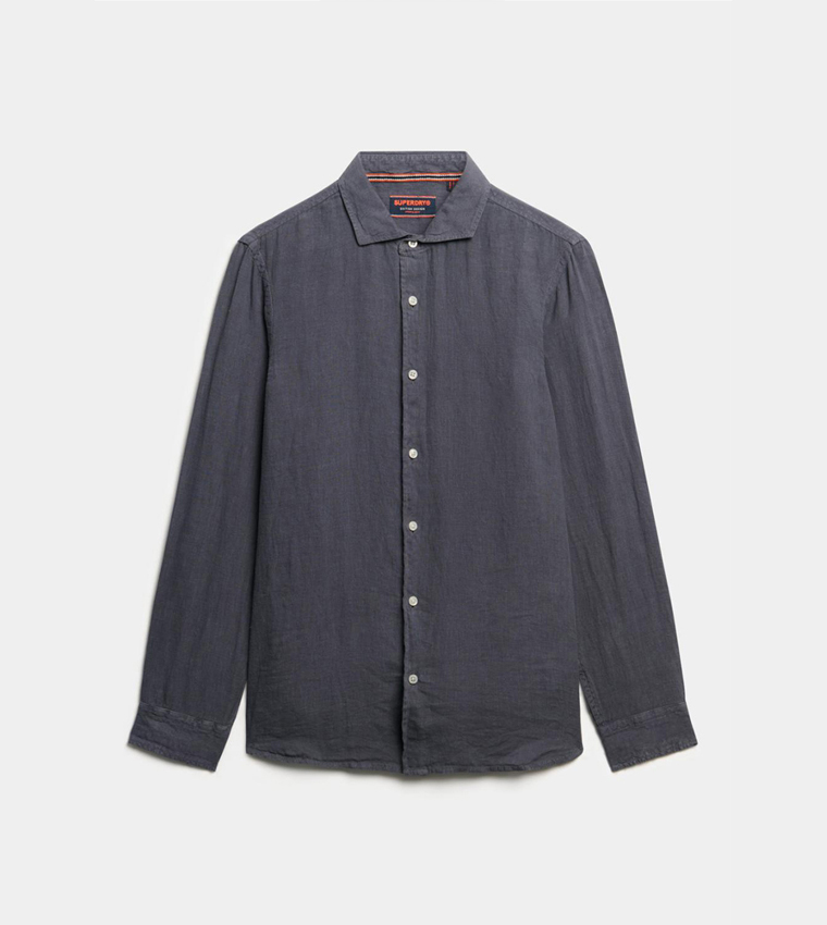 Solid Long Sleeves Linen Shirt