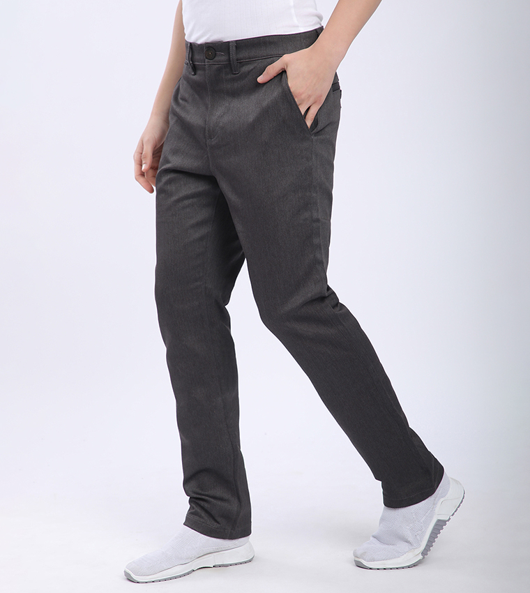 Melange Slim Fit Trousers