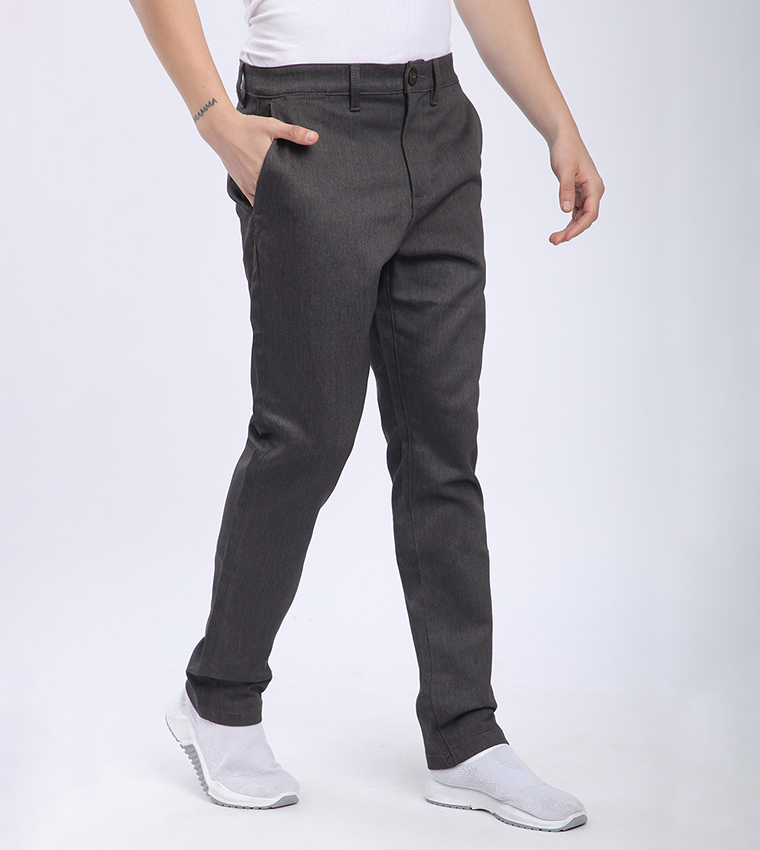 Melange Slim Fit Trousers