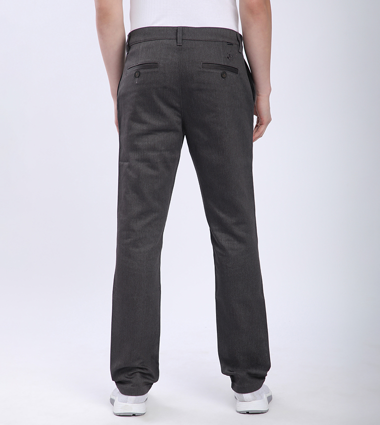 Melange Slim Fit Trousers