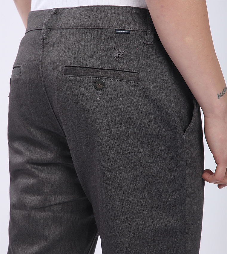 Melange Slim Fit Trousers