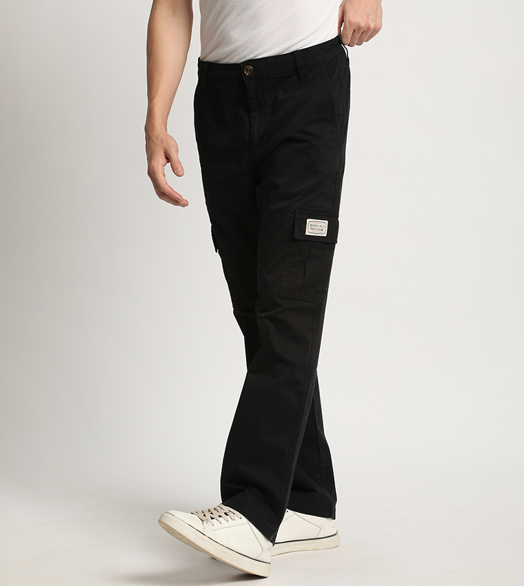 Chill Vibe Solid Cargo Pants