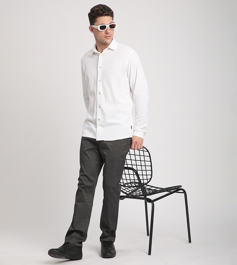 Logo Embroidered Slim Fit Pants