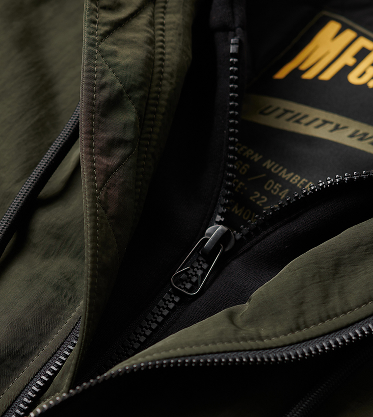 Superdry leather hooded jacket new arrivals