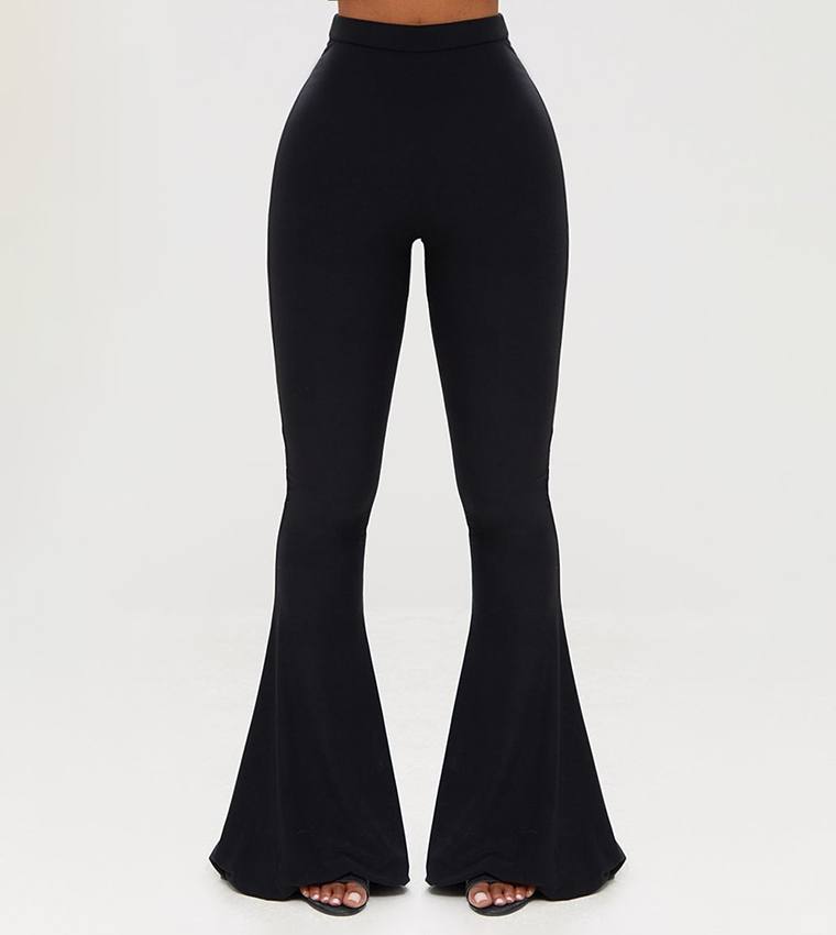 Shape Solid Slinky Flared Trousers
