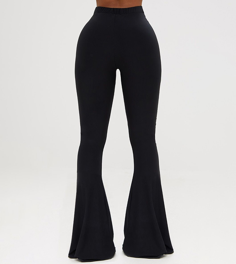 Shape Solid Slinky Flared Trousers